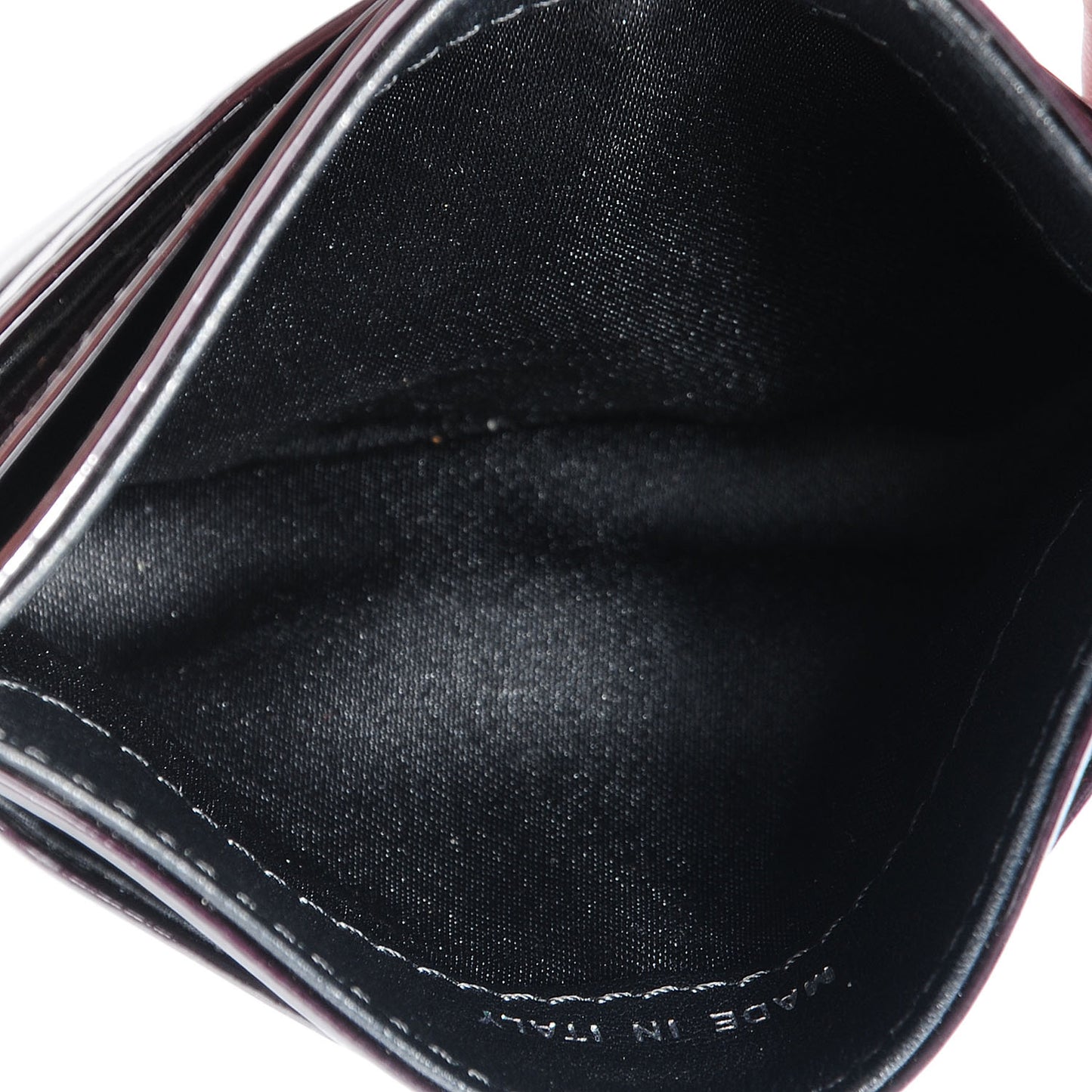 Patent Camellia Card Holder Black