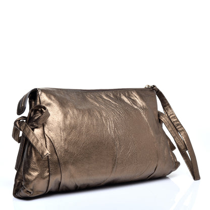 Gucci Calfskin Hysteria Large Clutch Metallic Gold 2 of 10