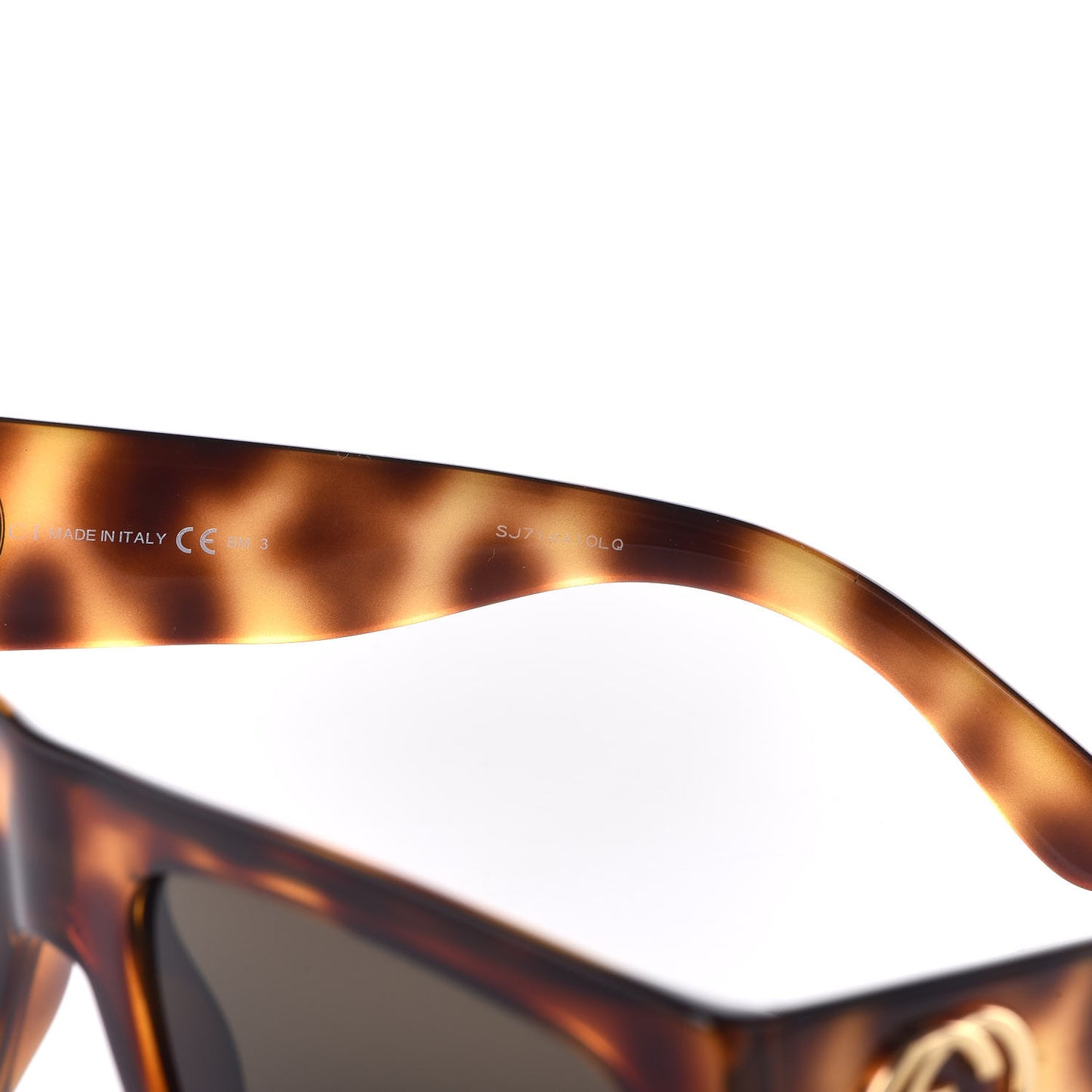 Acetate Square Frame Sunglasses GG 3817/S Light Havana