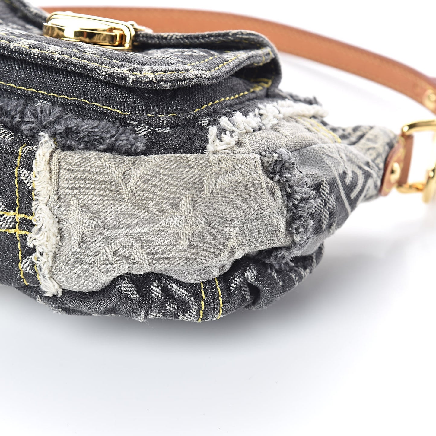 Denim Patchwork Pouchy Grey