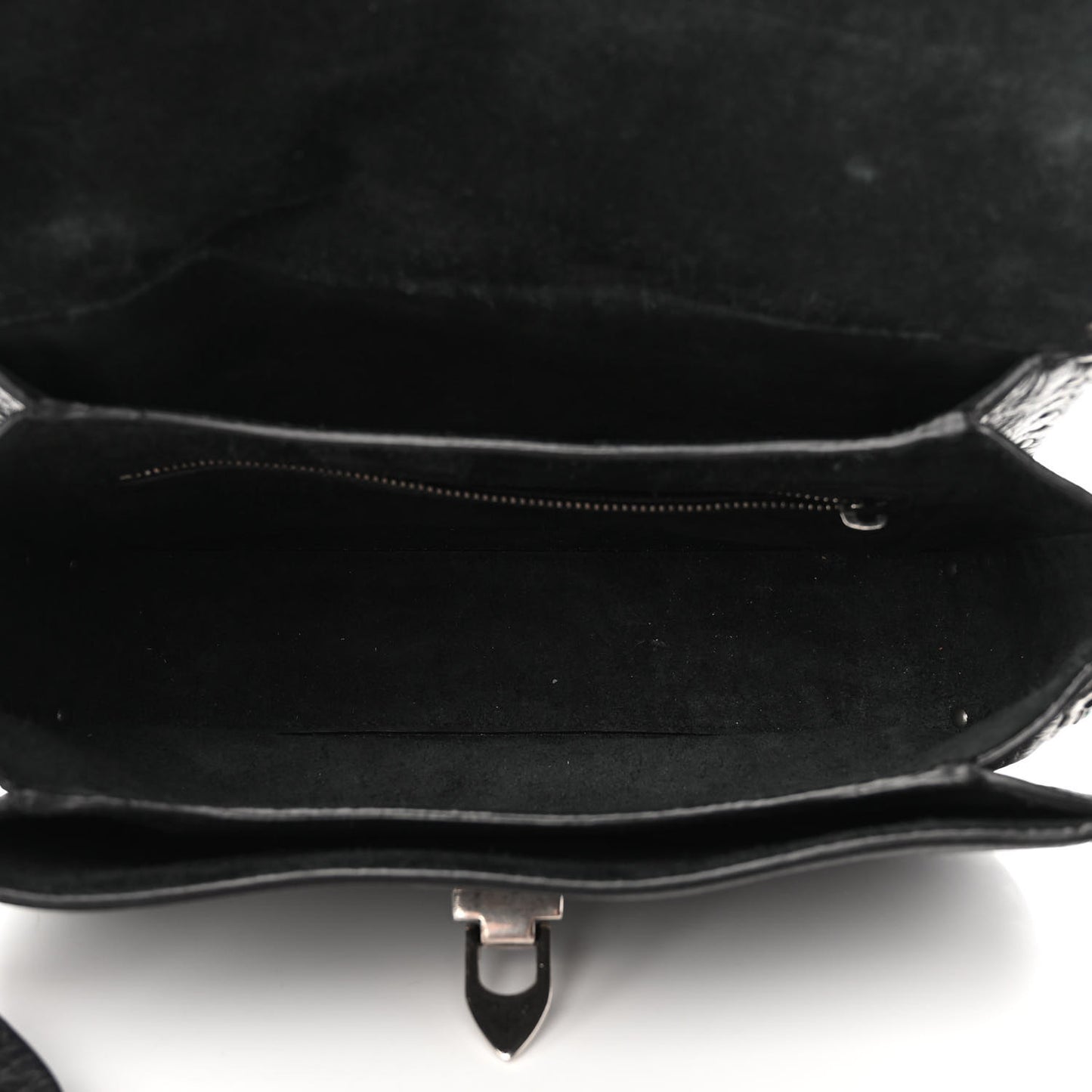Pebbled Calfskin Medium Guitar Strap Rockstud Rolling Flap Saddle Bag Black