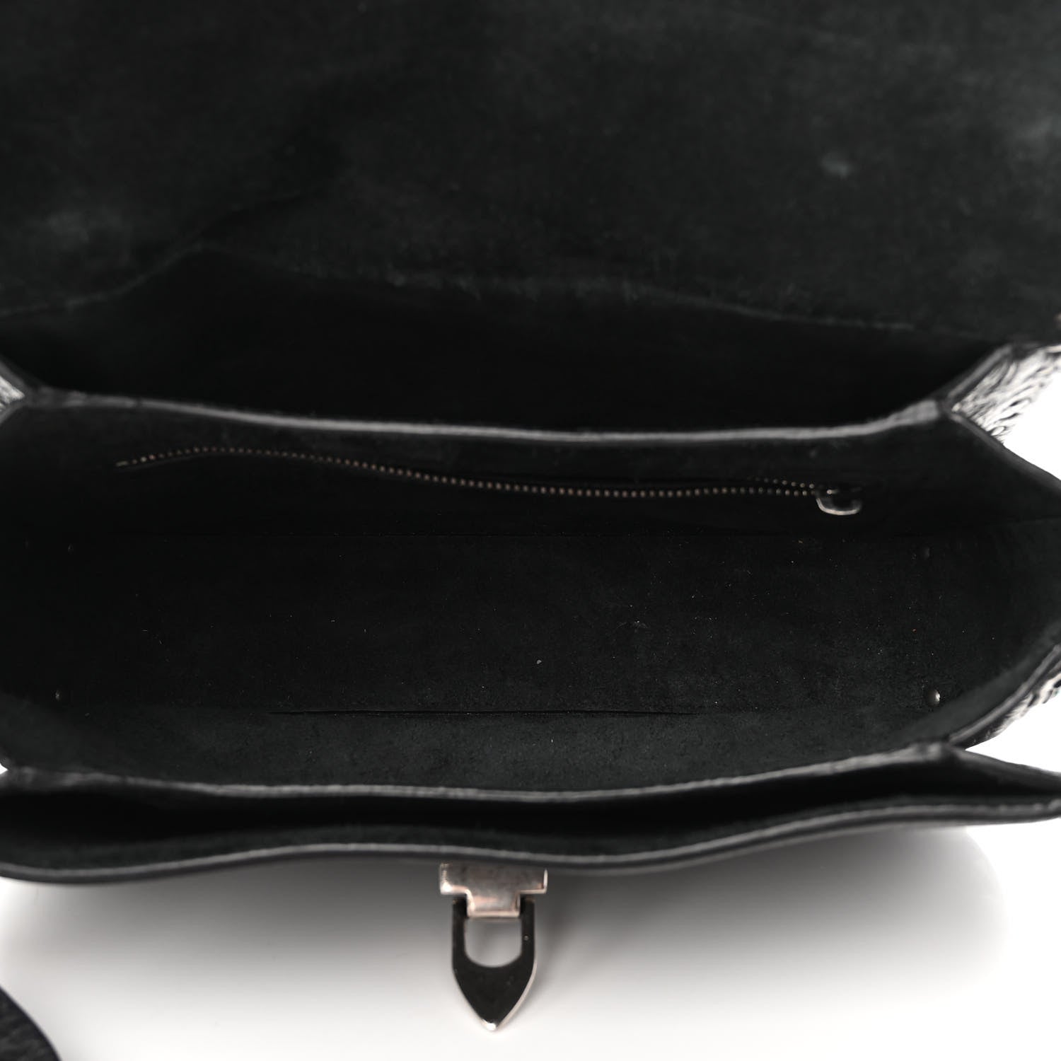 Valentino Garavani Pebbled Calfskin Medium Guitar Strap Rockstud Rolling Flap Saddle Bag Black 4 of 12