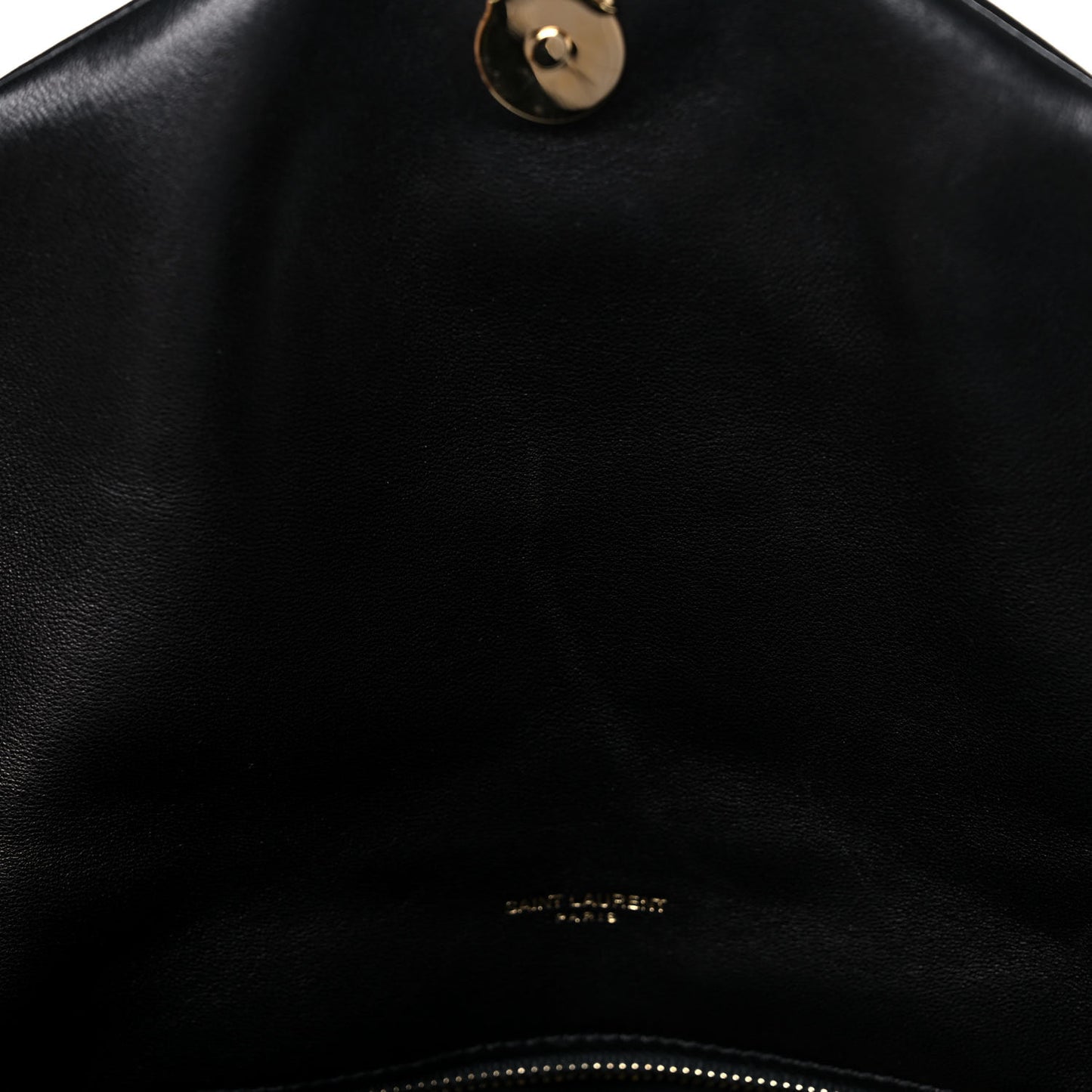 Lambskin Quilted Medium Loulou Puffer Monogram Chain Satchel Black