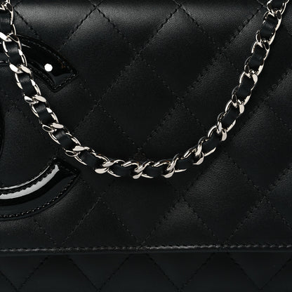 Chanel Calfskin Quilted Cambon Wallet On Chain WOC Black 9 of 12