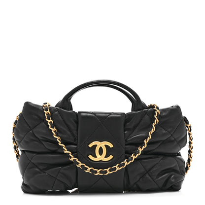 Chanel Lambskin Quilted Mini Bow Bag Black 1 of 10