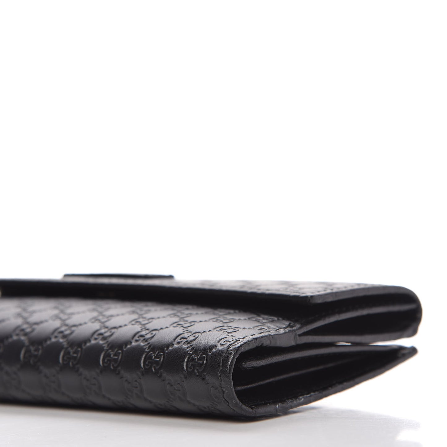 Microguccissima Continental Flap Wallet Black