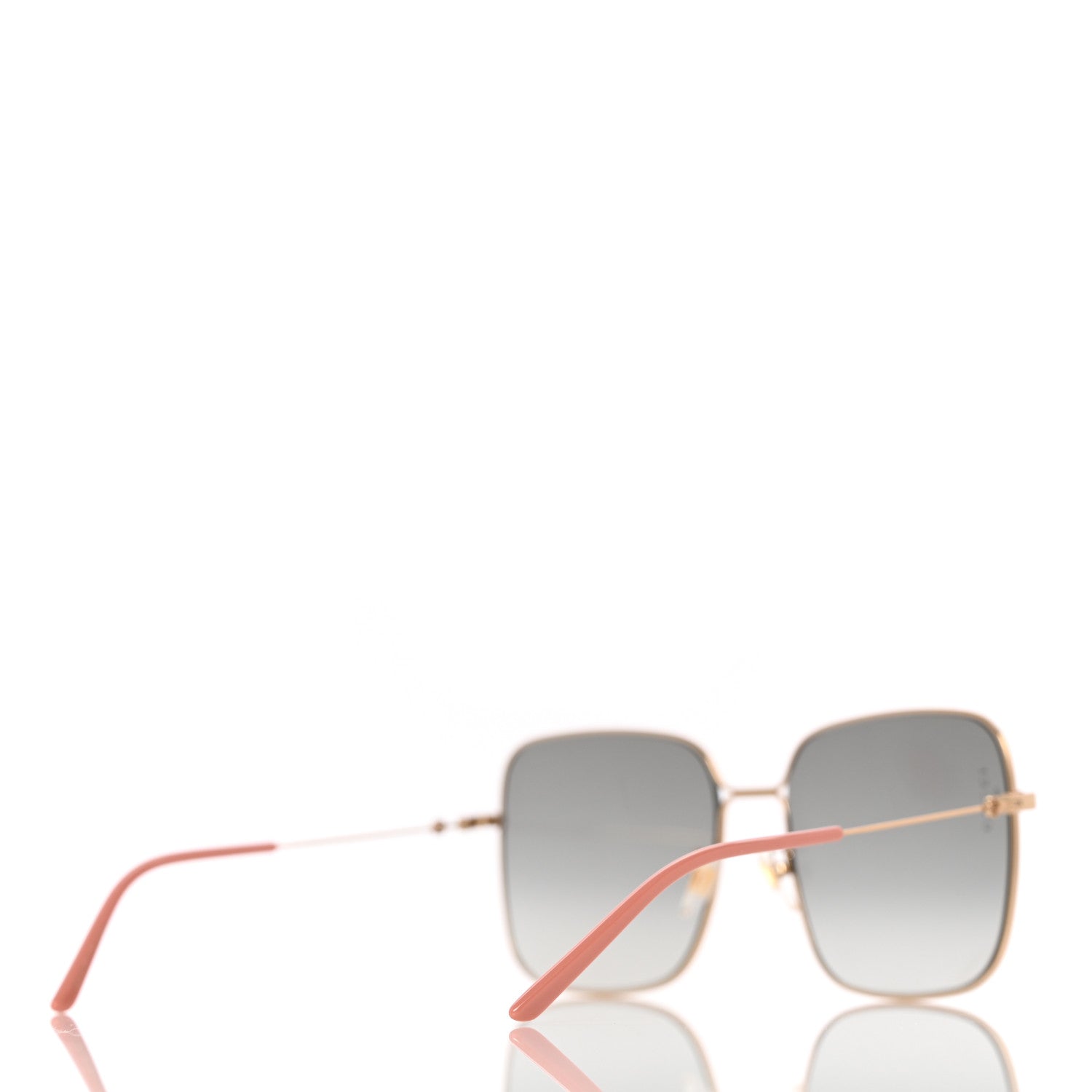 Gucci Metal Square Frame Sunglasses GG0443S Gold Grey 4 of 8