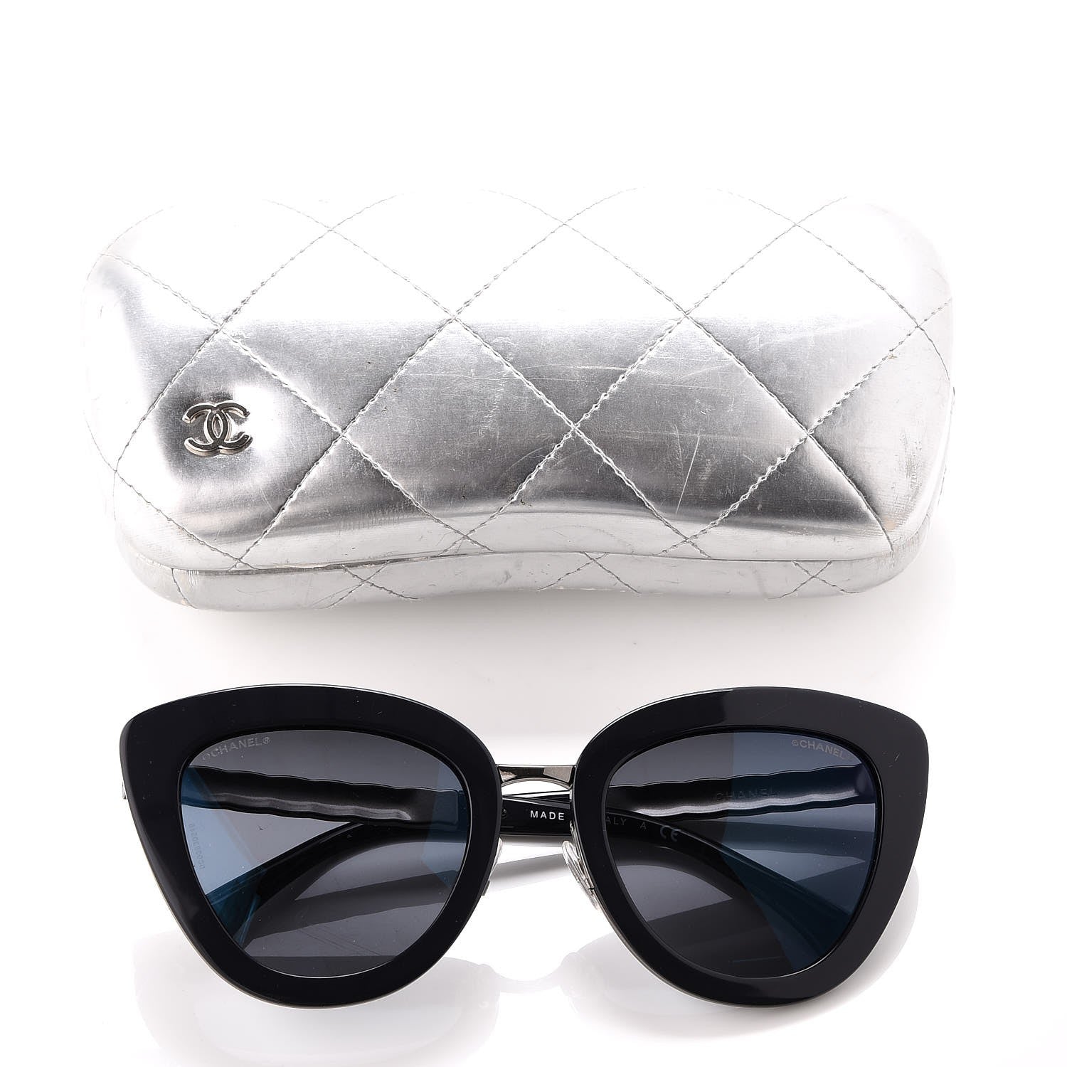Chanel Cat Eye Quilted Sunglasses 5368 Blue 9 of 9