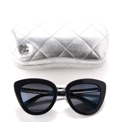 Chanel Cat Eye Quilted Sunglasses 5368 Blue 9 of 9