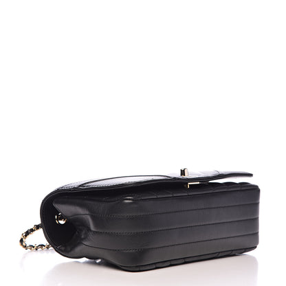 Chanel Calfskin Chevron Quilted Mini Statement Flap Black 4 of 14