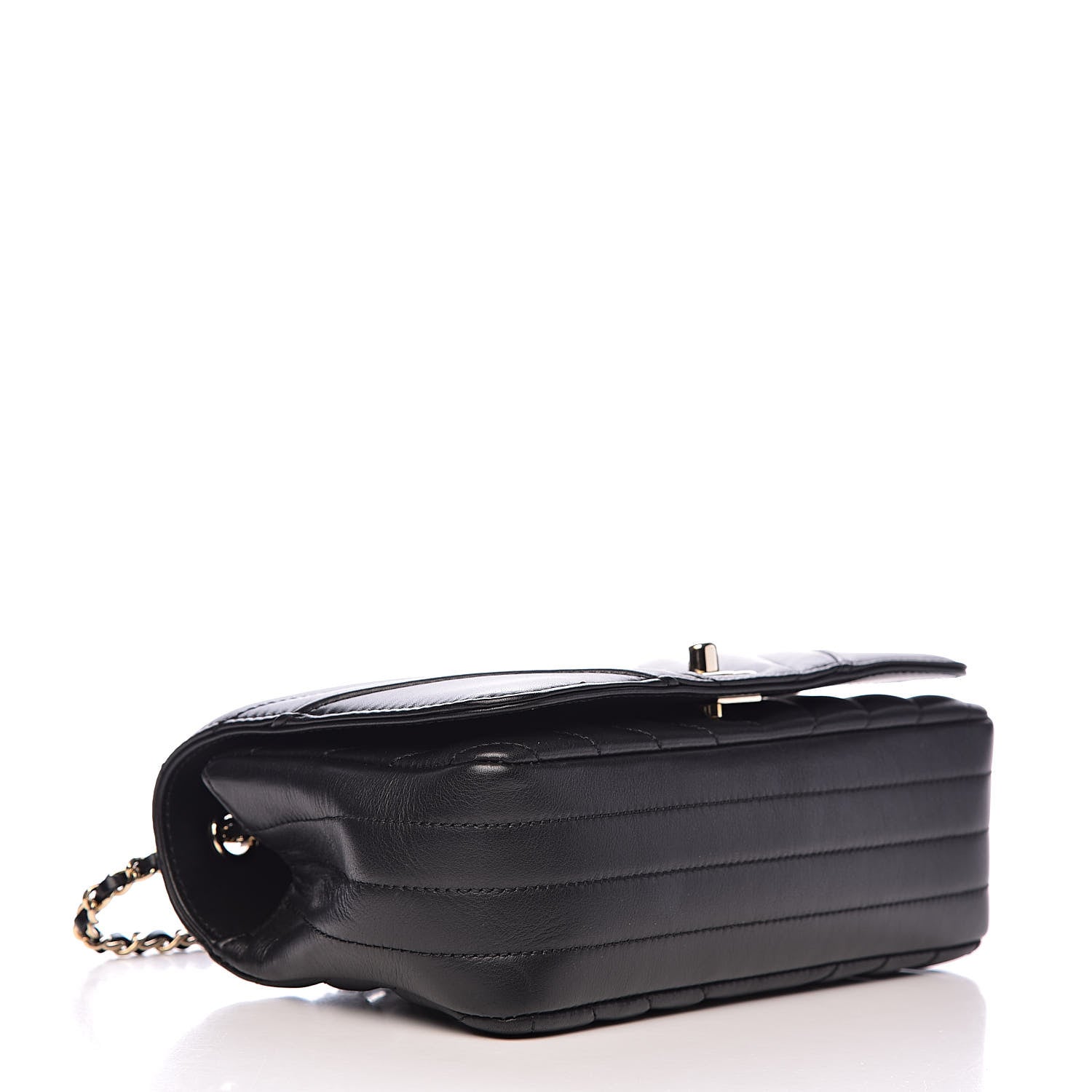 Chanel Calfskin Chevron Quilted Mini Statement Flap Black 4 of 14