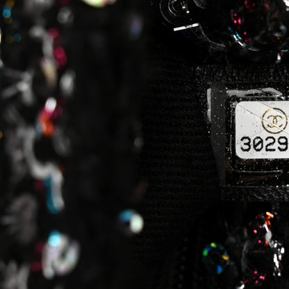 Chanel Tweed Sequin Mini Coco Handle Flap Black 7 of 10