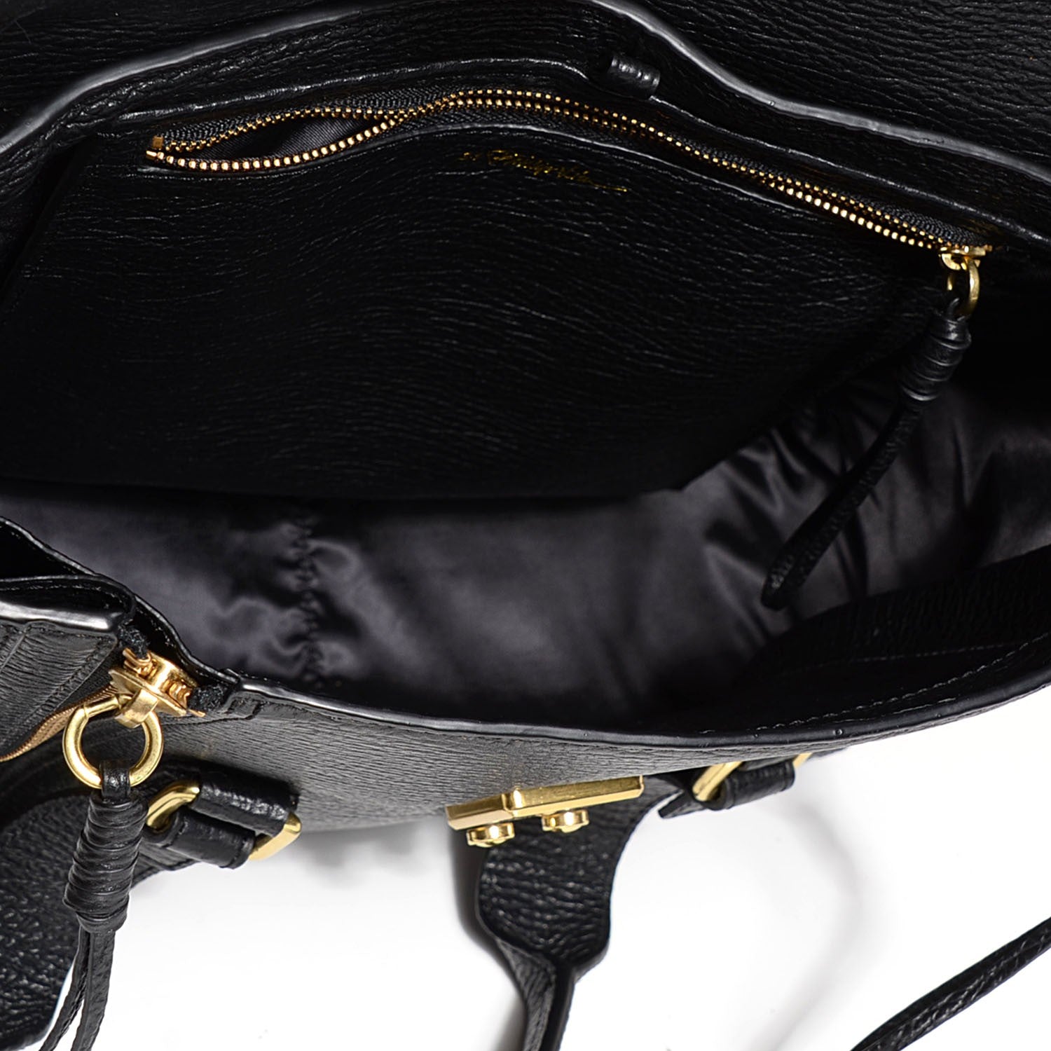 3.1 Phillip Lim 3.1 Textured Calfskin Medium Pashli Satchel Black 5 of 13