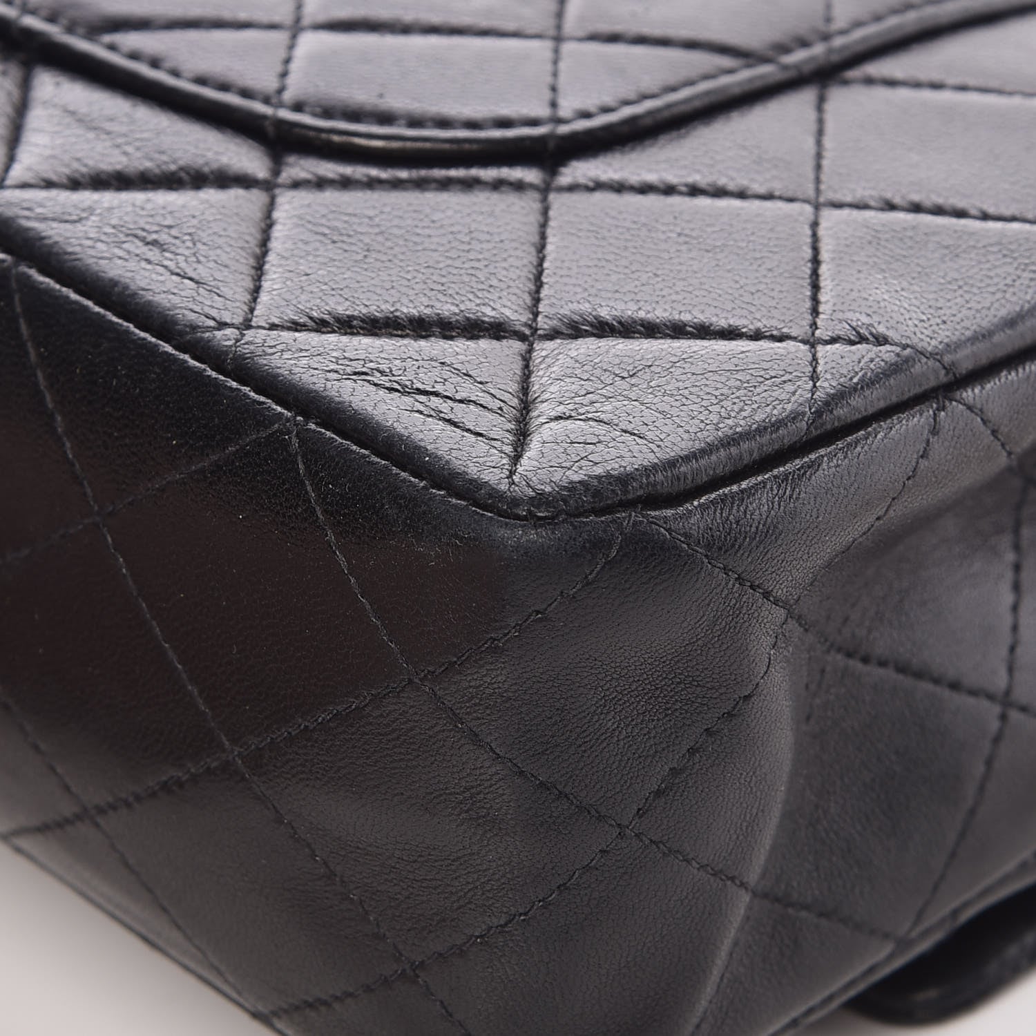 Chanel Lambskin Quilted Medium Double Flap Black 12 of 16