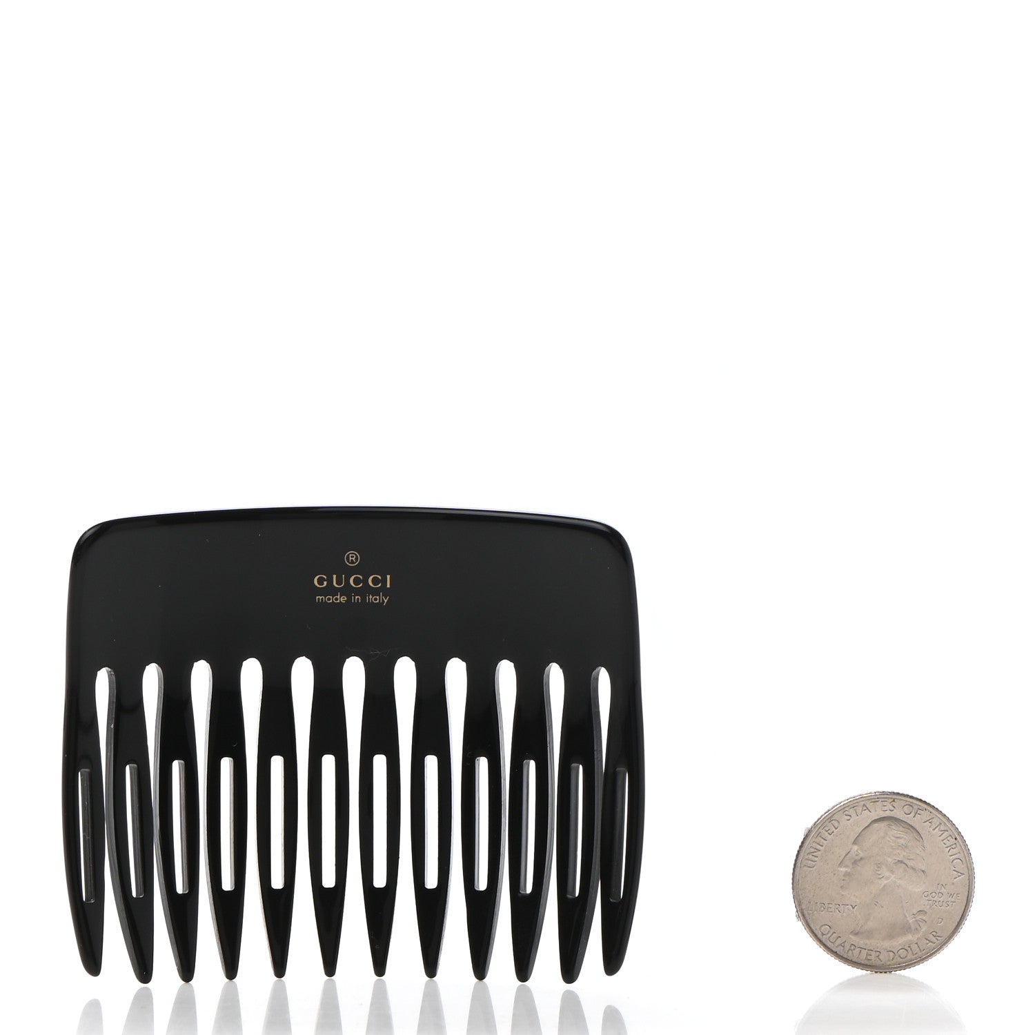 Gucci Resin Crystal Hair Comb Black 2 of 3