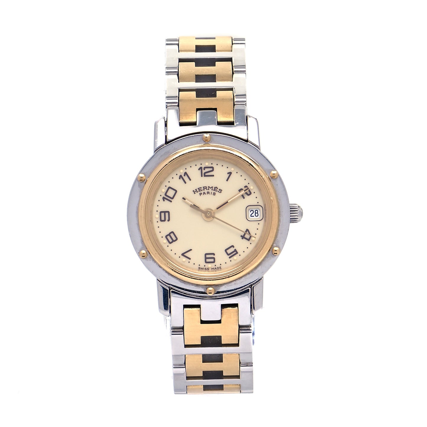 Stainless Steel 24mm Clipper Quartz Watch Gold