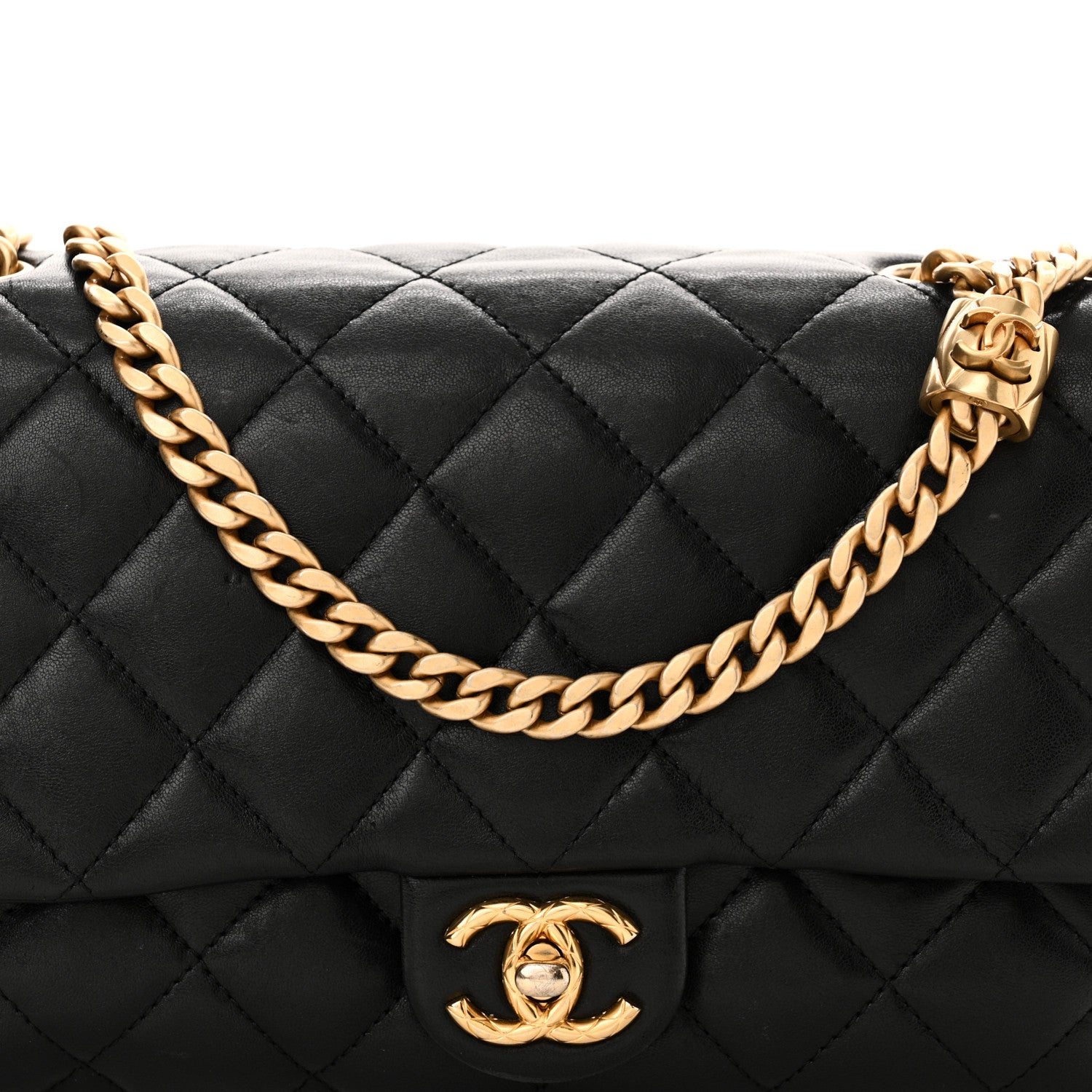 Chanel Lambskin Quilted Medium Pillow Crush Flap Bag Black 8 of 10