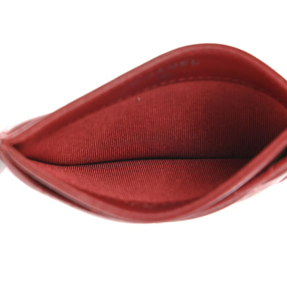 Chanel Lambskin Quilted Card Holder Red 5 of 9