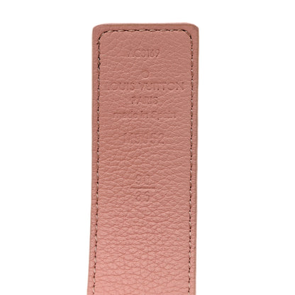 Louis Vuitton LOUIS VUITTON Calfskin Monogram 30mm LV Initiales Reversible Belt 90 36 Rose Ballerine 4 of 7
