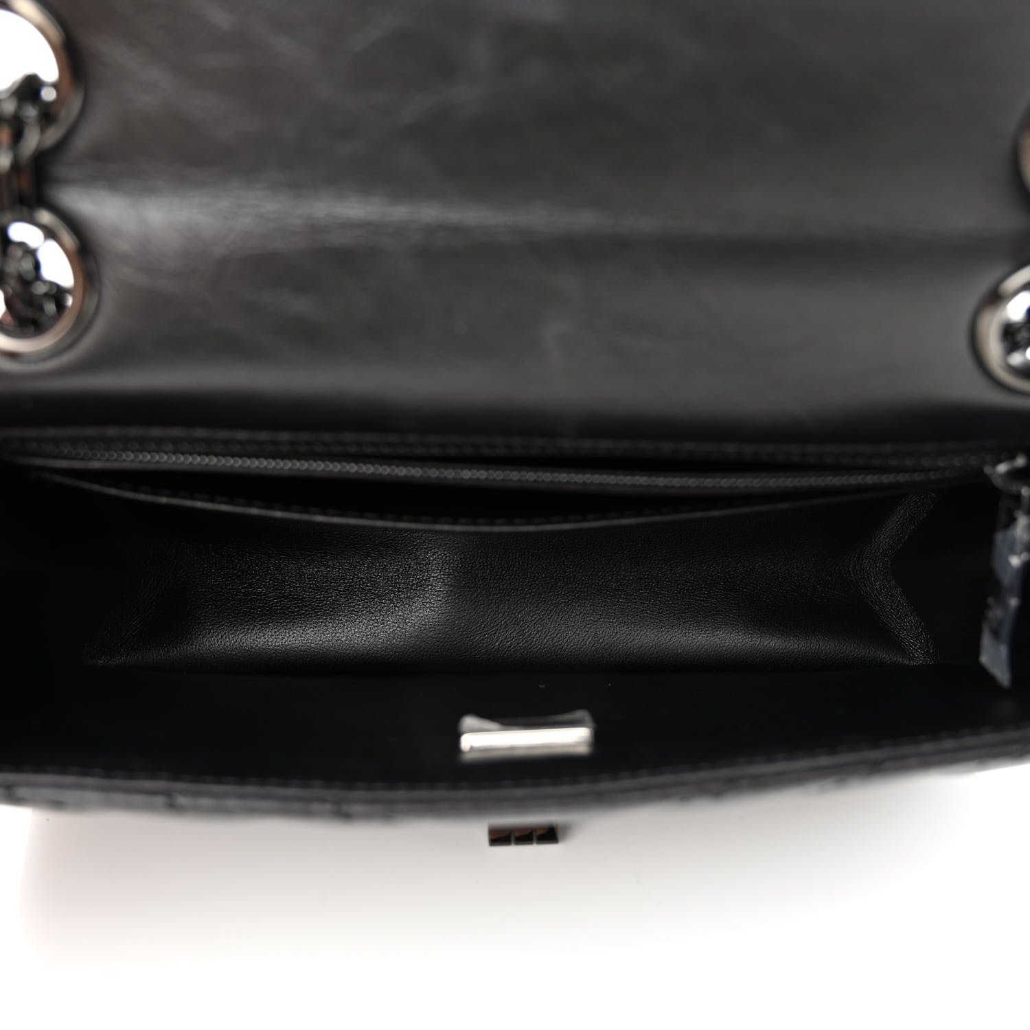Chanel Aged Calfskin Chevron Quilted 2.55 Reissue Mini Flap So Black 5 of 12