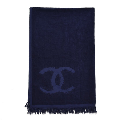 Chanel Terry Cotton CC Beach Tote Towel Set Blue 11 of 16