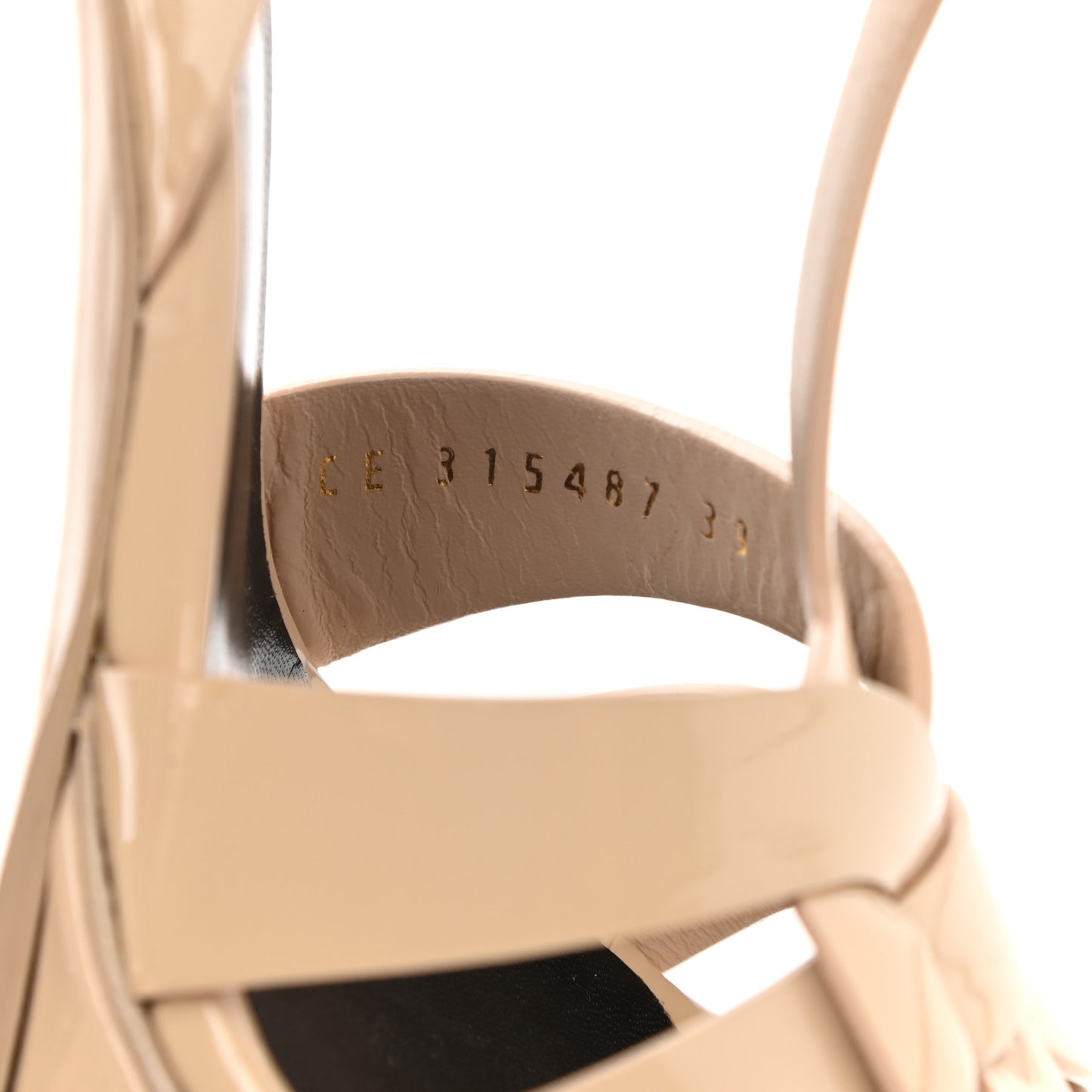 Patent Tribute 105 Platform Sandals 39 Nude Powder