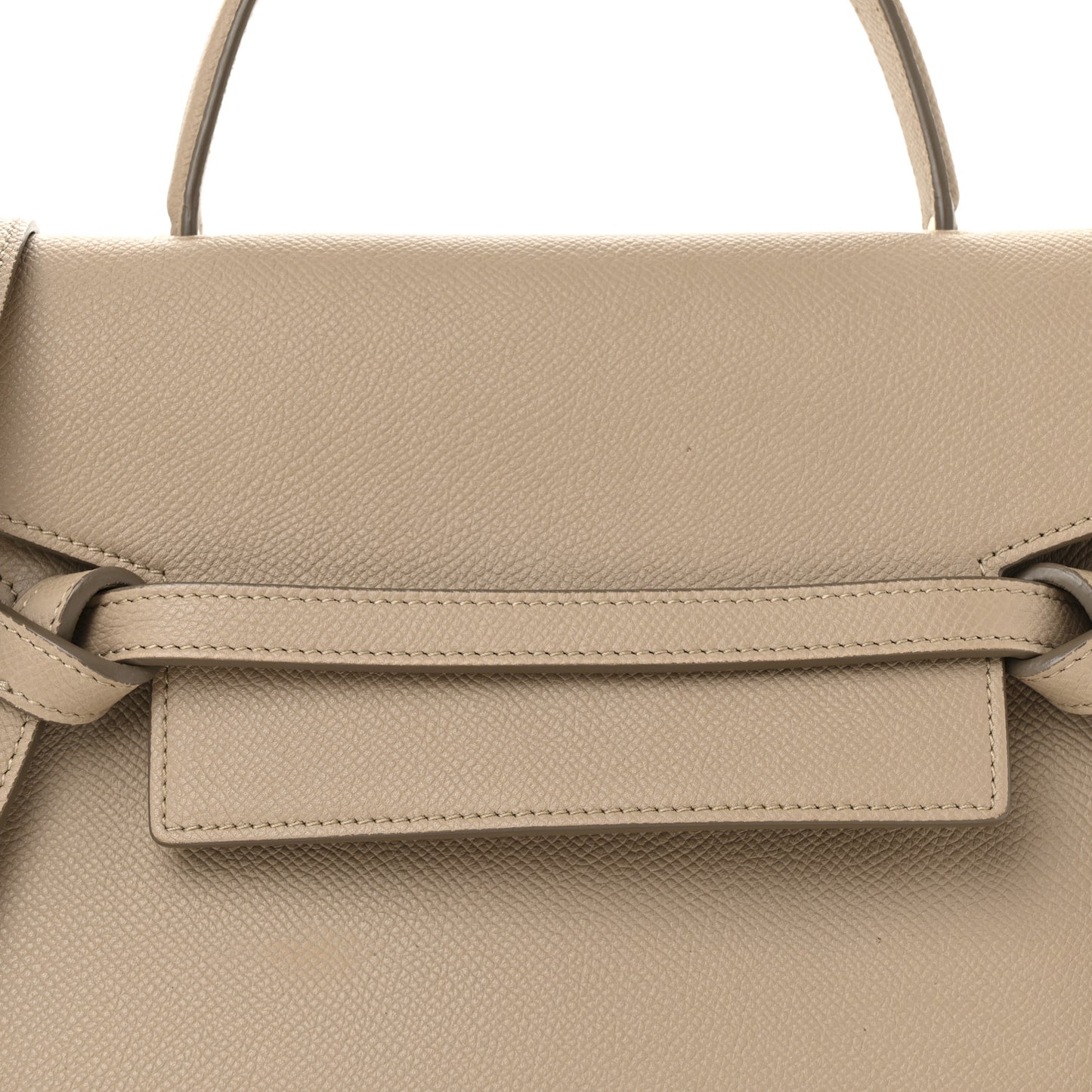 Grained Calfskin Micro Belt Bag Light Taupe