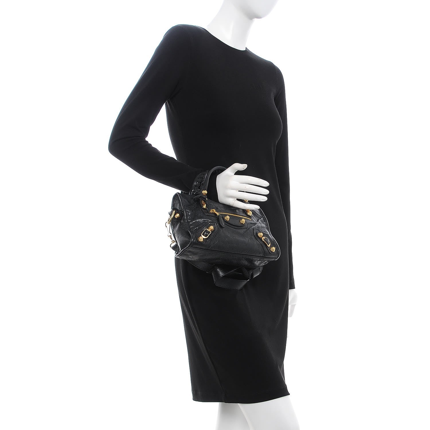 Balenciaga Agneau Giant 12 Gold Hardware Mini City Black 2 of 8