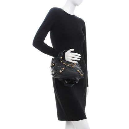 Balenciaga Agneau Giant 12 Gold Hardware Mini City Black 2 of 8