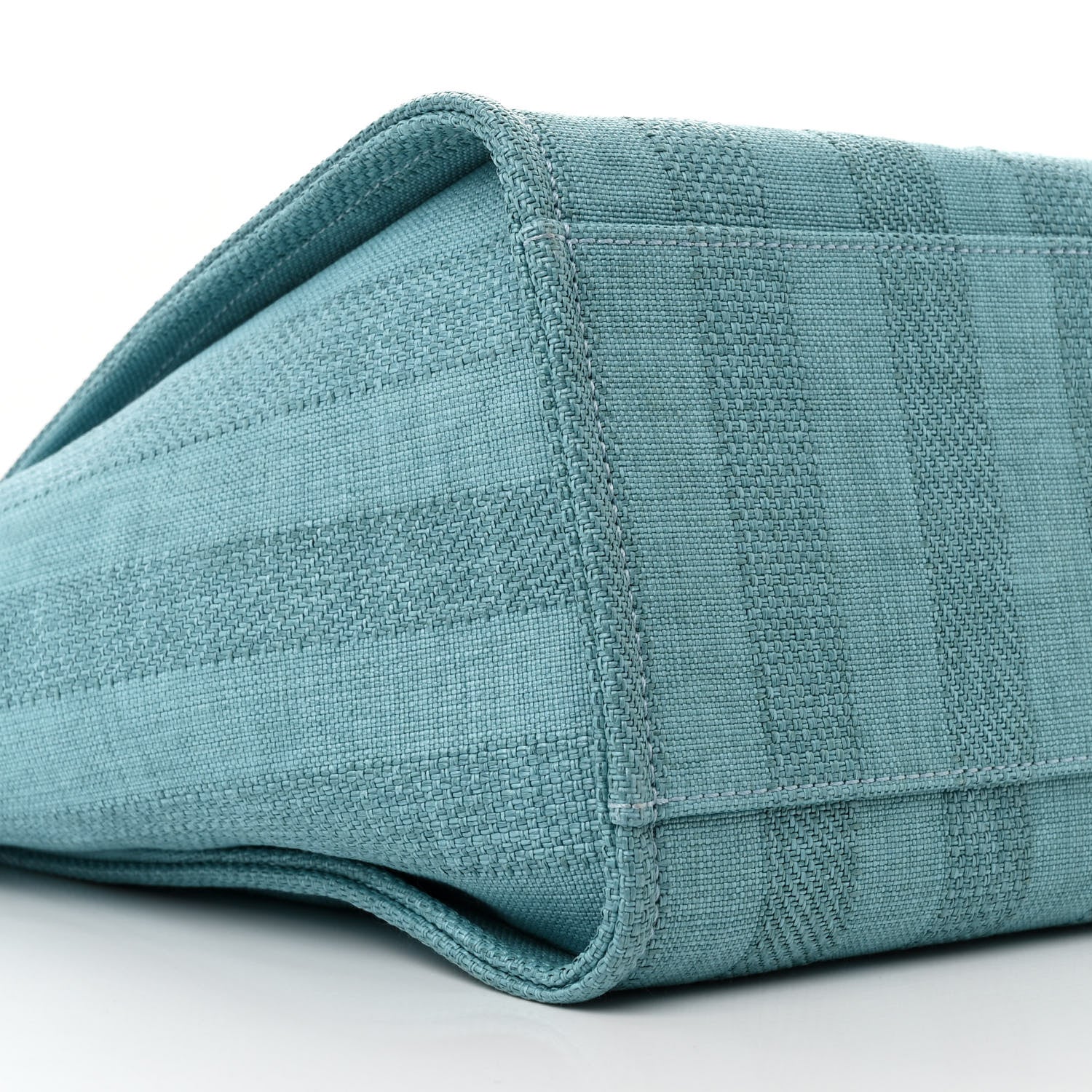 Chanel Mixed Fibers Striped Medium Deauville Tote Blue 9 of 10