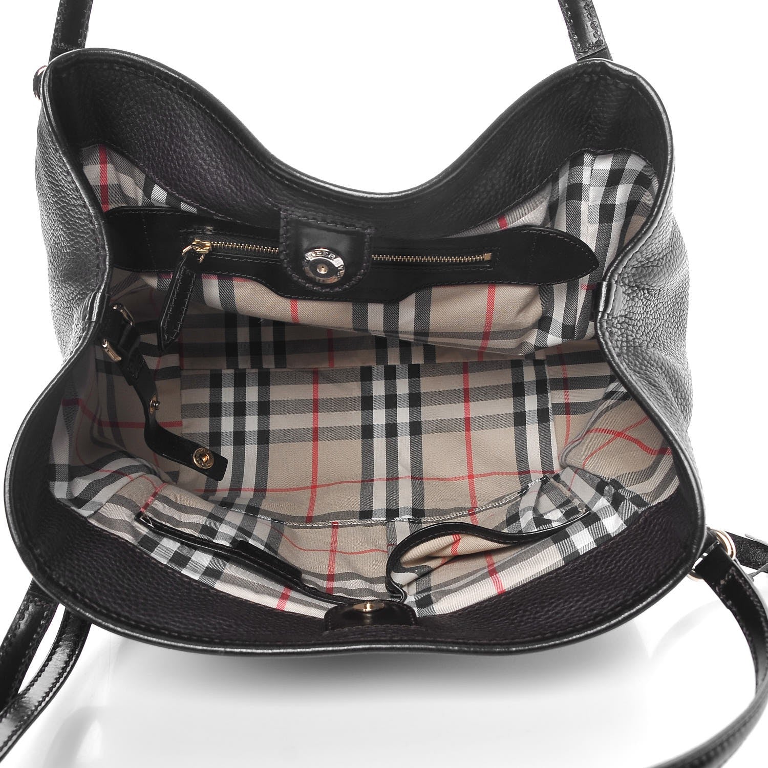Burberry Grainy Calfskin Small Canterbury Tote Dark Chocolate 5 of 11