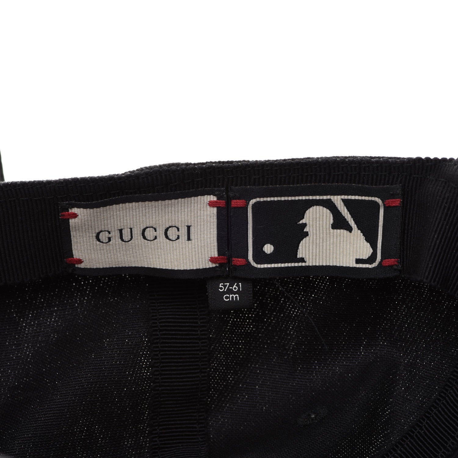 Gucci X MLB Cotton NY Yankees Baseball Hat 57-61 Black 8 of 10