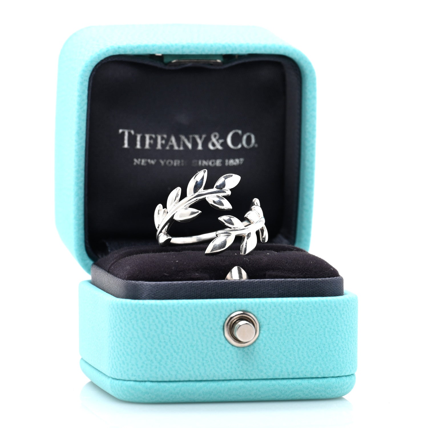 Tiffany Sterling Silver Paloma Picasso Olive Leaf Bypass Ring 53 6.5 5 of 5