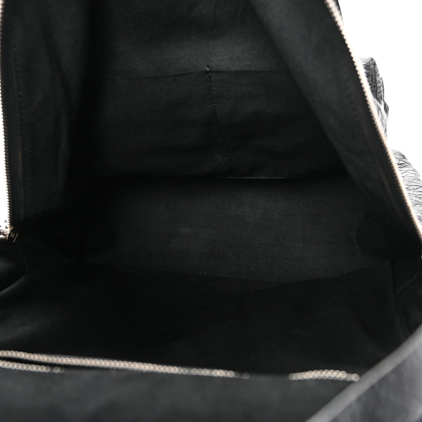 Agneau Classic Silver Hardware Backpack Black