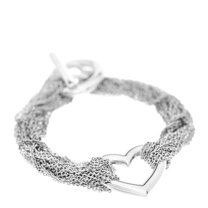 Tiffany Sterling Silver Heart Mesh Bracelet 1 of 3