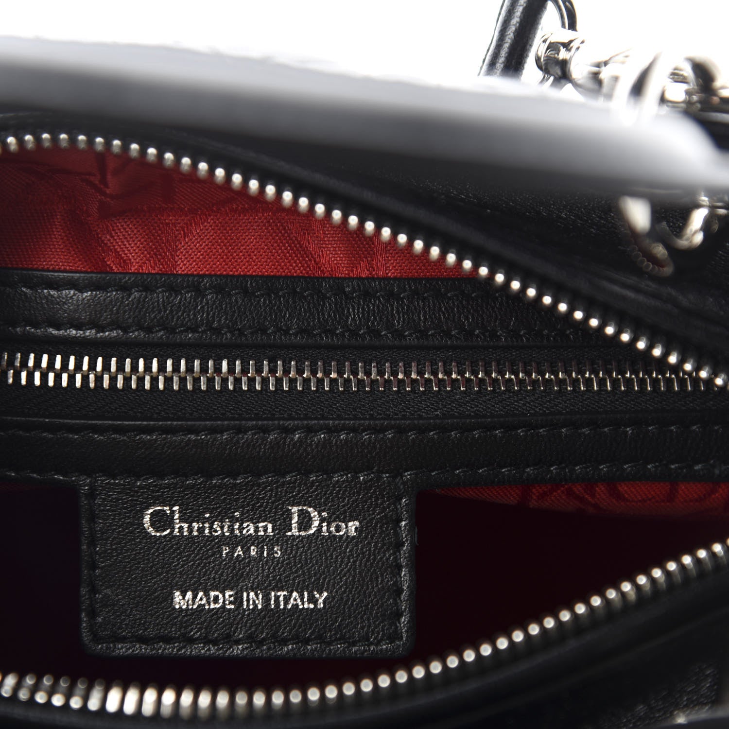 Christian Dior Lambskin Cannage Medium Lady Dior Black 8 of 10