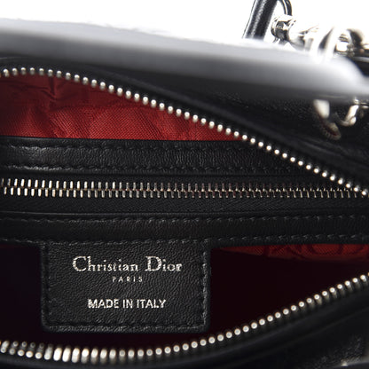 Christian Dior Lambskin Cannage Medium Lady Dior Black 8 of 10