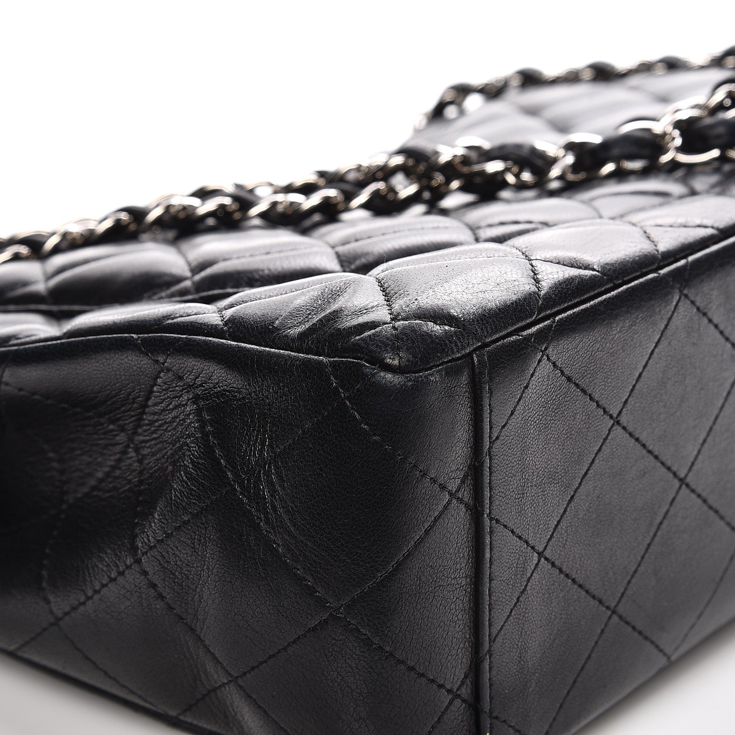 Chanel Lambskin Quilted Maxi Single Flap Black 12 of 16
