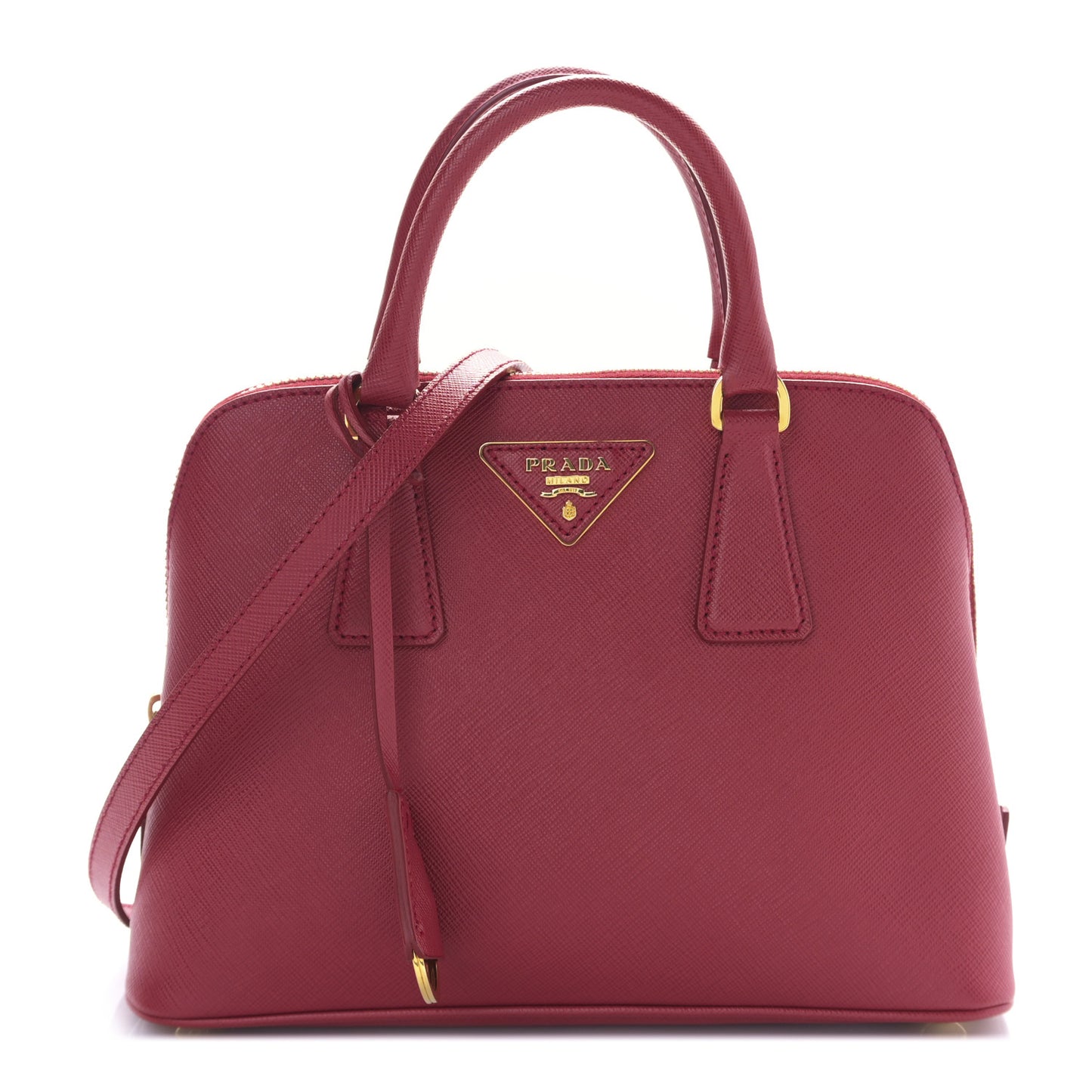 Saffiano Lux Small Promenade Tote Cerise