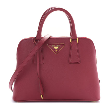 Prada Saffiano Lux Small Promenade Tote Cerise 1 of 9
