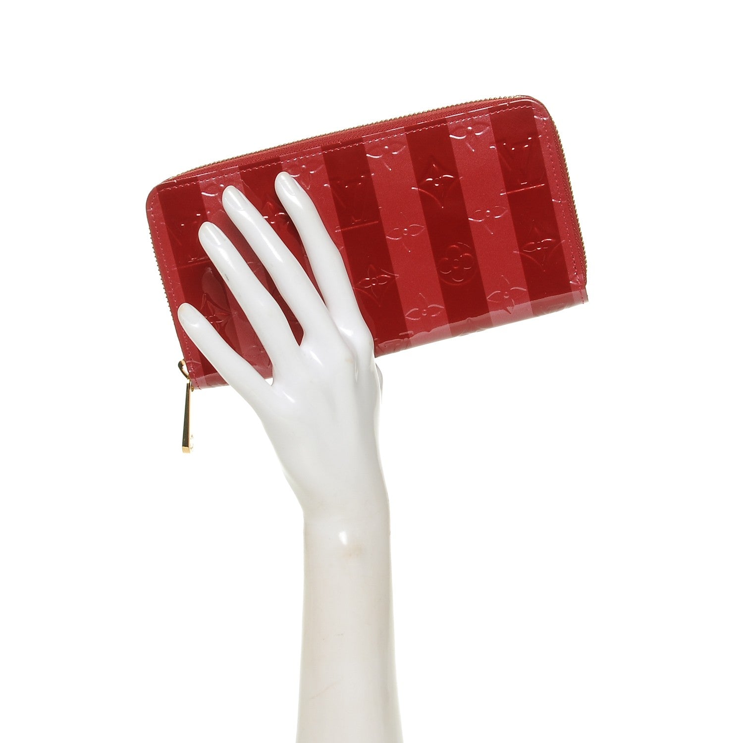 Louis Vuitton Vernis Rayures Zippy Wallet Pomme D'Amour 2 of 6