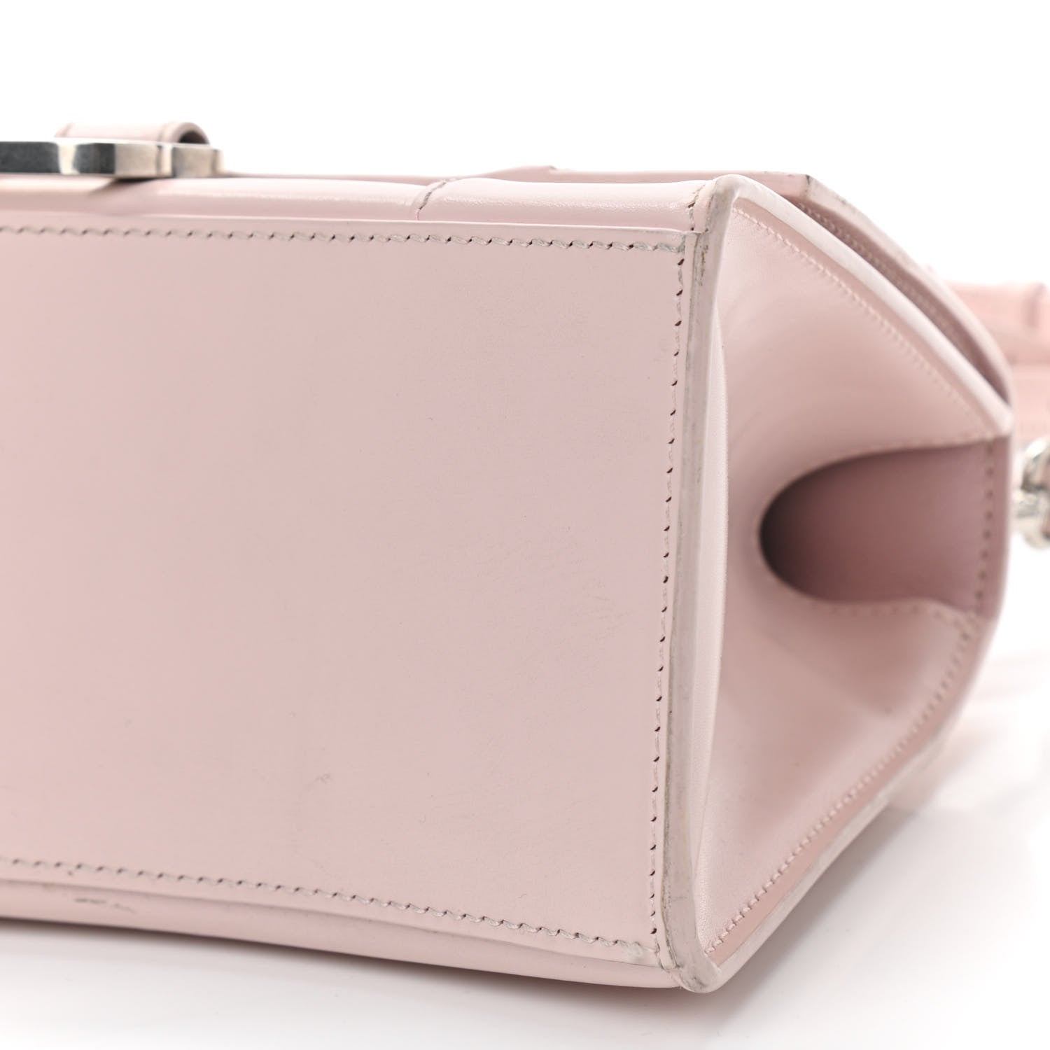 Balenciaga Shiny Box Calfskin Small Hourglass Top Handle Bag Light Rose 10 of 19