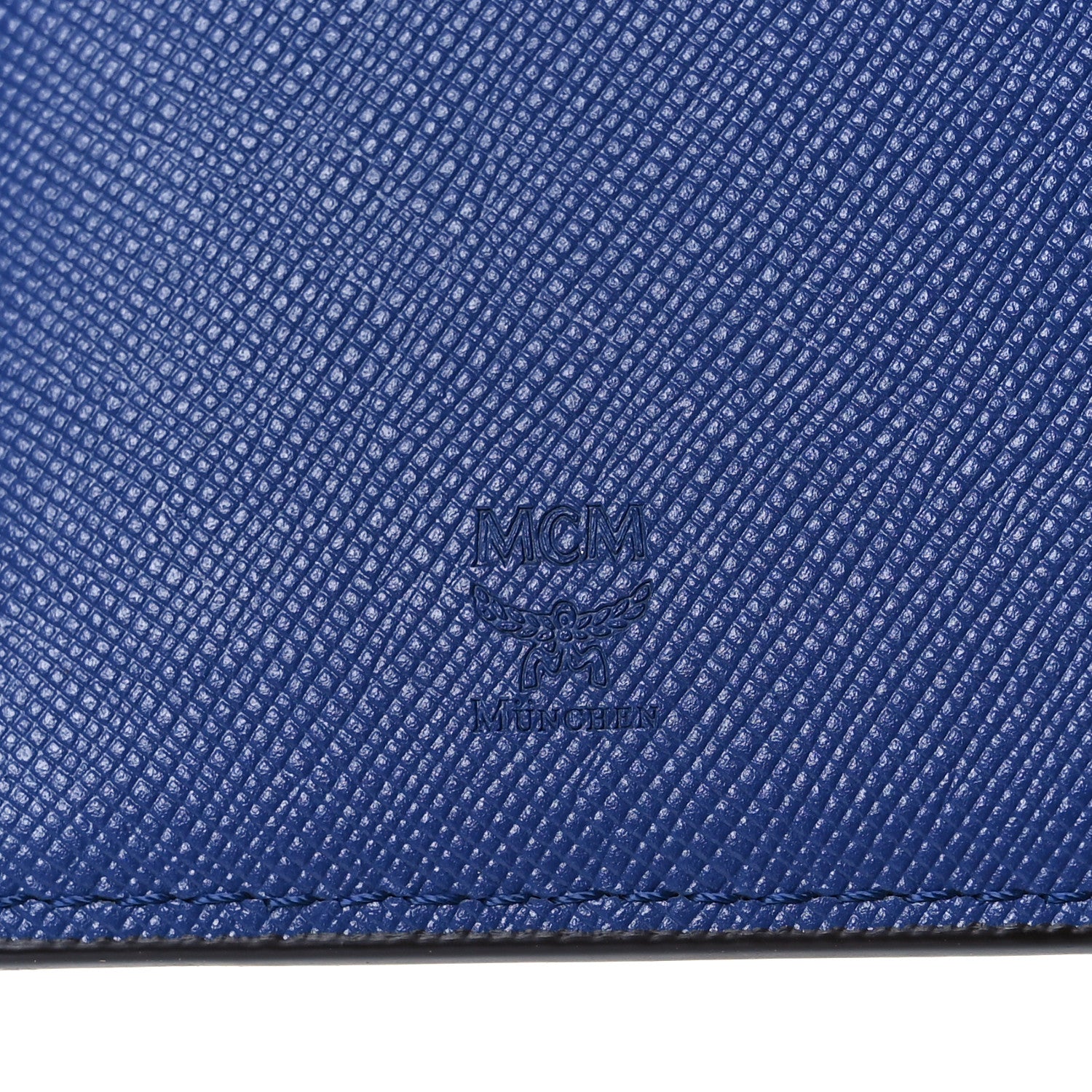 MCM Visetos Bi-Fold Long Wallet Blue 6 of 7