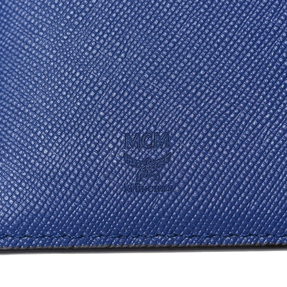 MCM Visetos Bi-Fold Long Wallet Blue 6 of 7