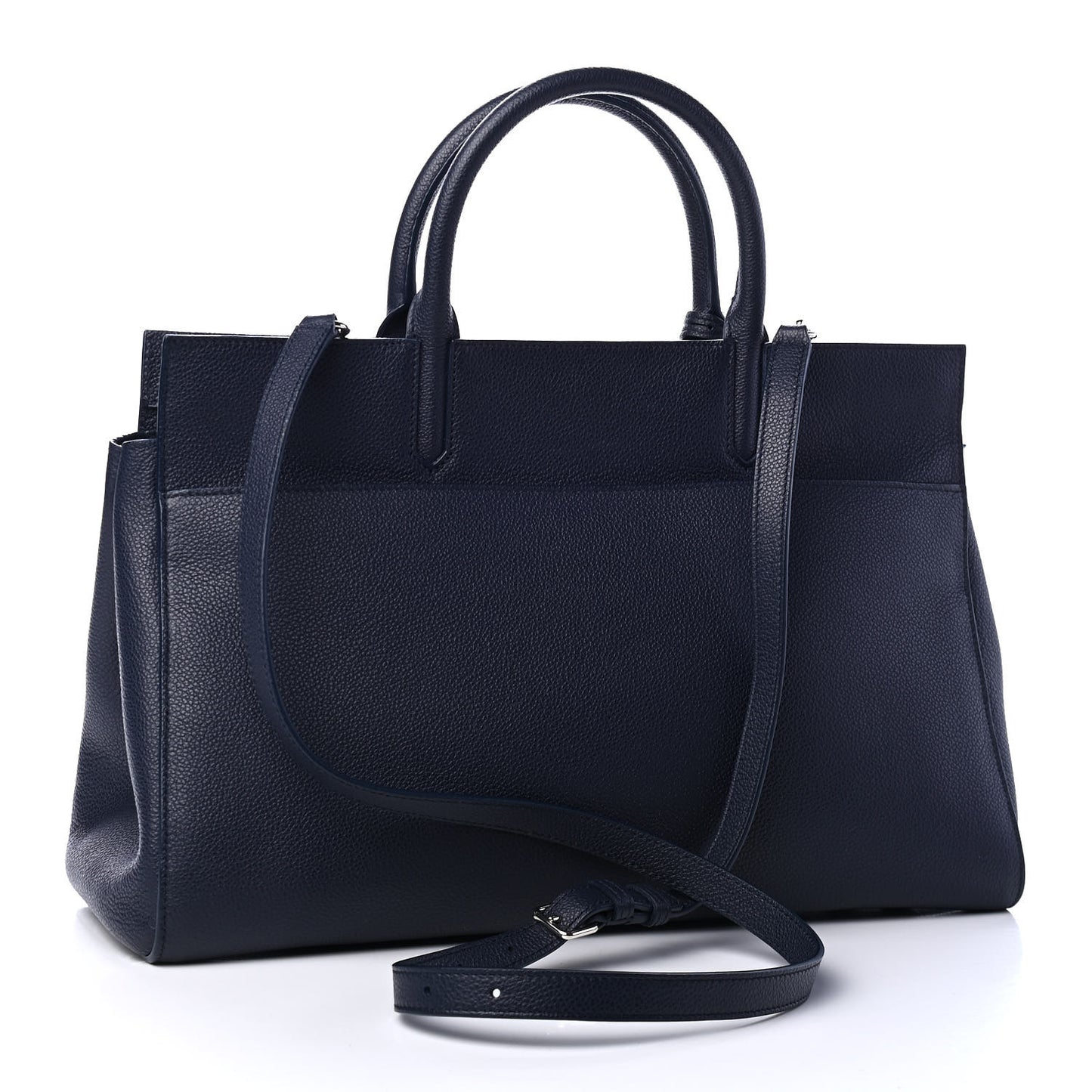 Calfskin Medium Rive Gauche Cabas Navy Blue