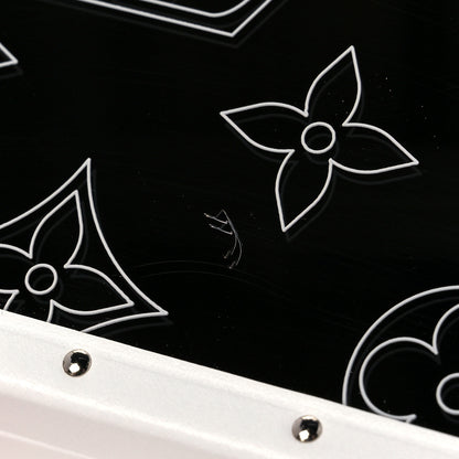 Louis Vuitton Calfskin Mirror Monogram Etched Jewelry Box Trunk White 11 of 12