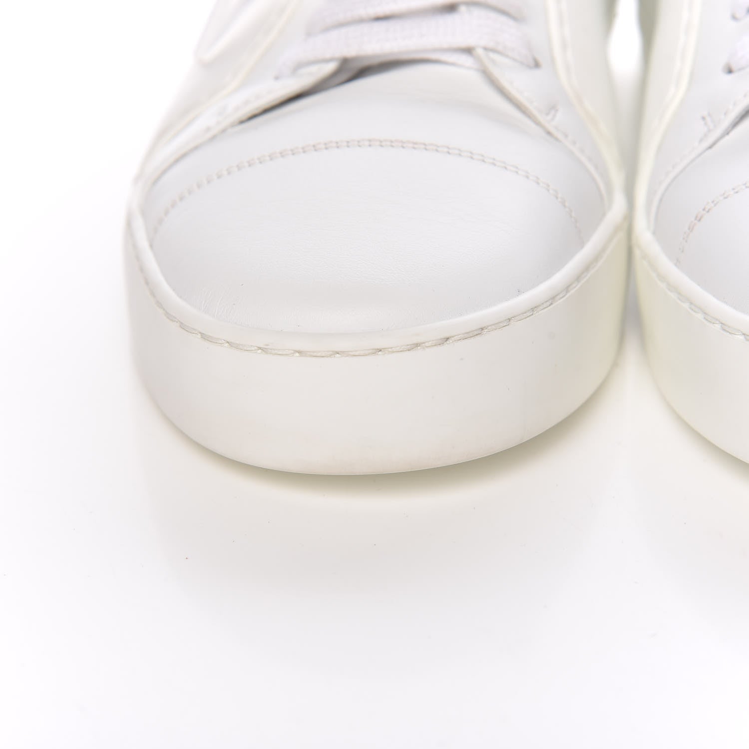 Chanel Calfskin Gum Womens CC Sneakers 40.5 White 10 of 12