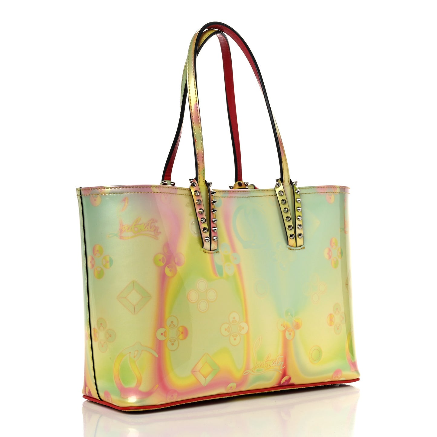 Patent Calfskin Loubinthesky Small Cabata Tote Multicolor