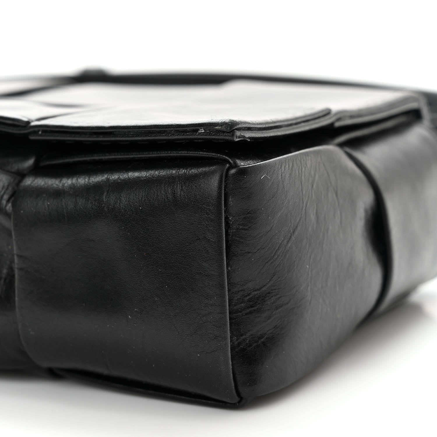 Bottega Veneta Paper Calfskin Maxi Intreccio Extra Mini Cassette Crossbody Bag Black 9 of 13