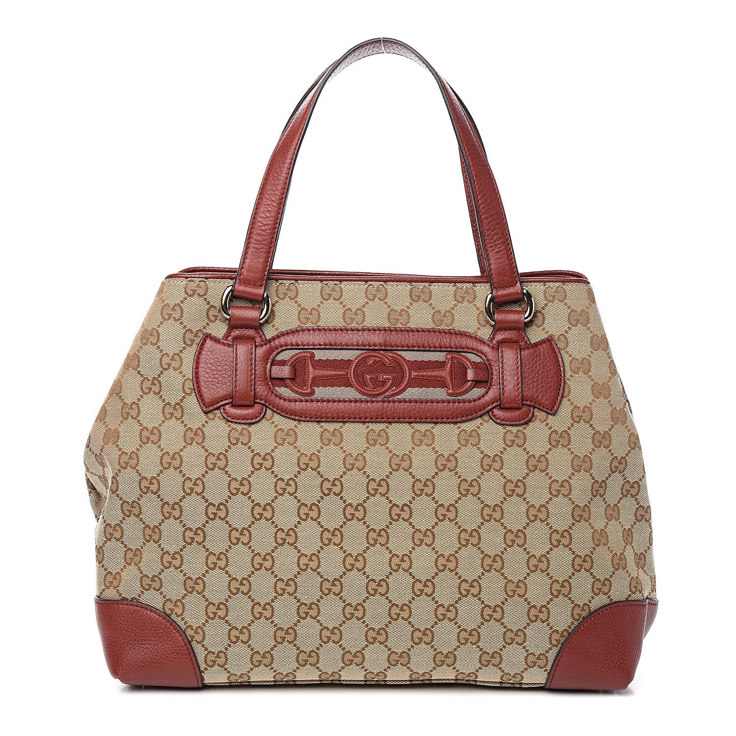 Gucci Monogram Web Medium Dressage Tote Red 1 of 10